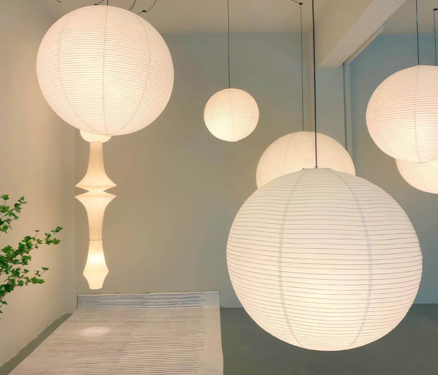 Rice Paper Round A Pendant Light