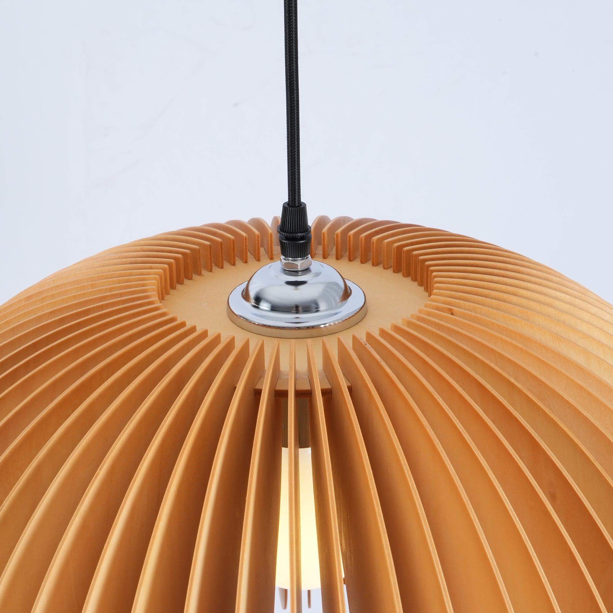 Wooden Pumpkin Pendant Lamp