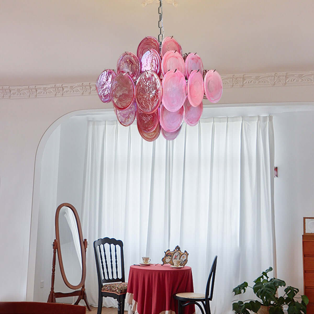 Murano Disk Chandelier 20"