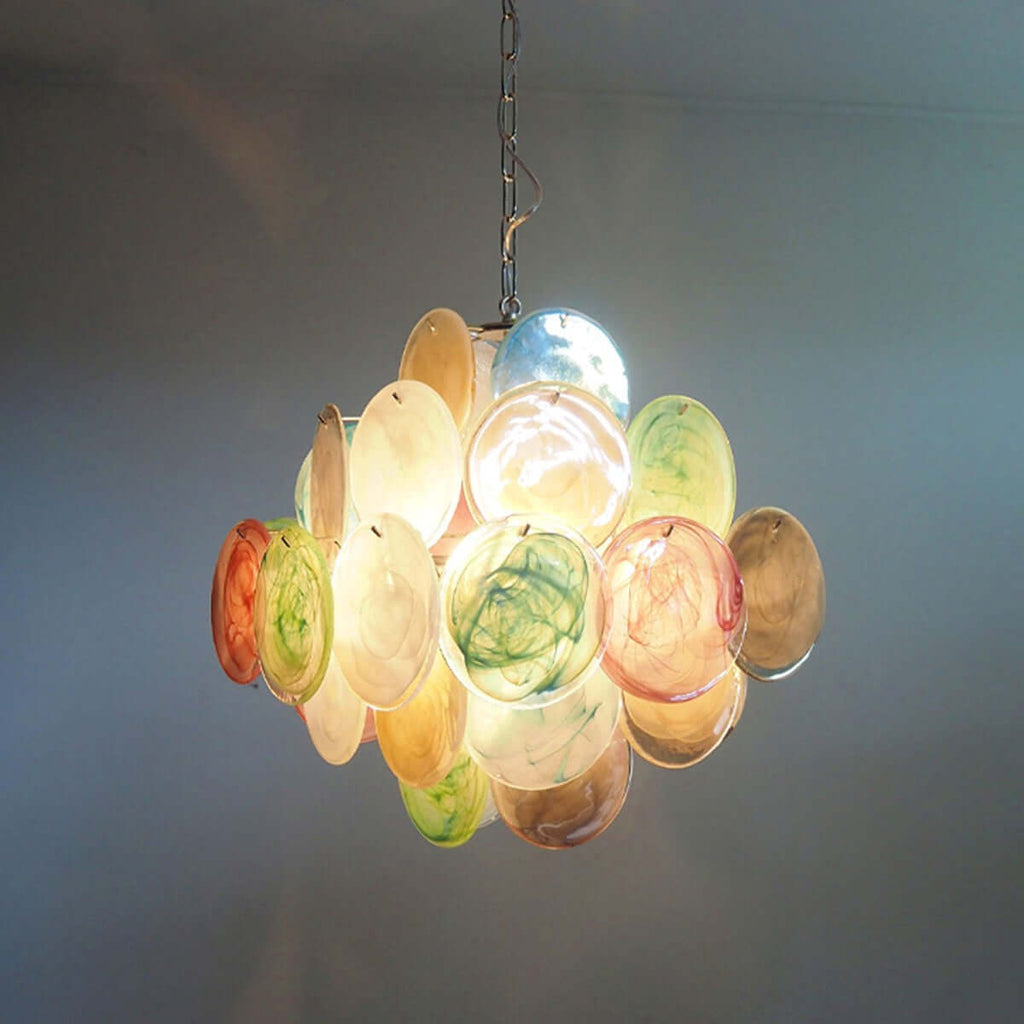 Murano Disk Chandelier 20"