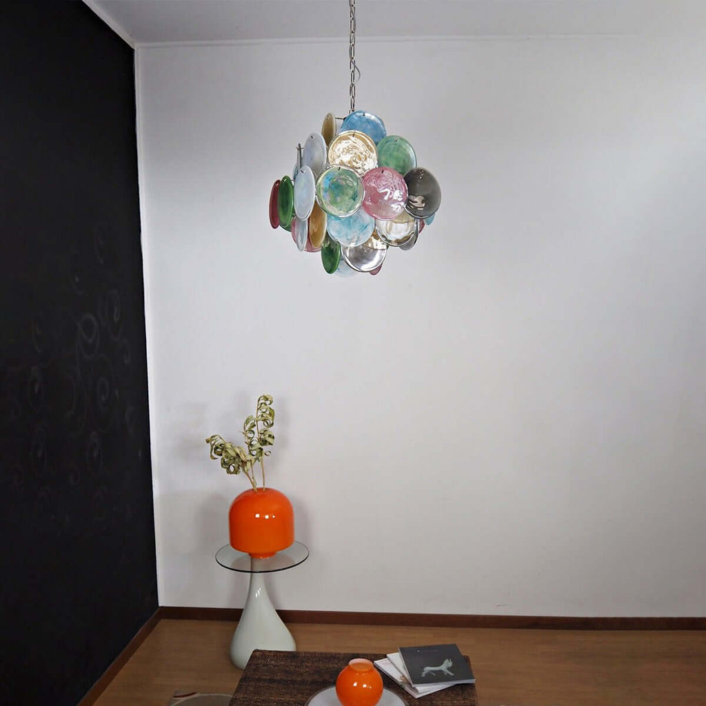 Murano Disk Chandelier 20"