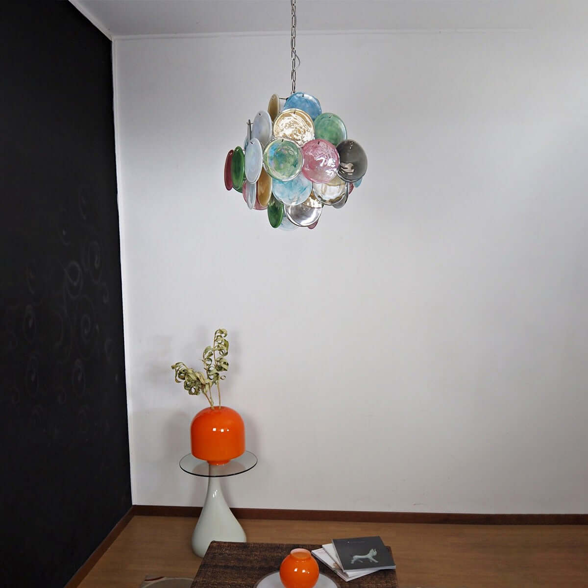 Murano Disk Chandelier 20"