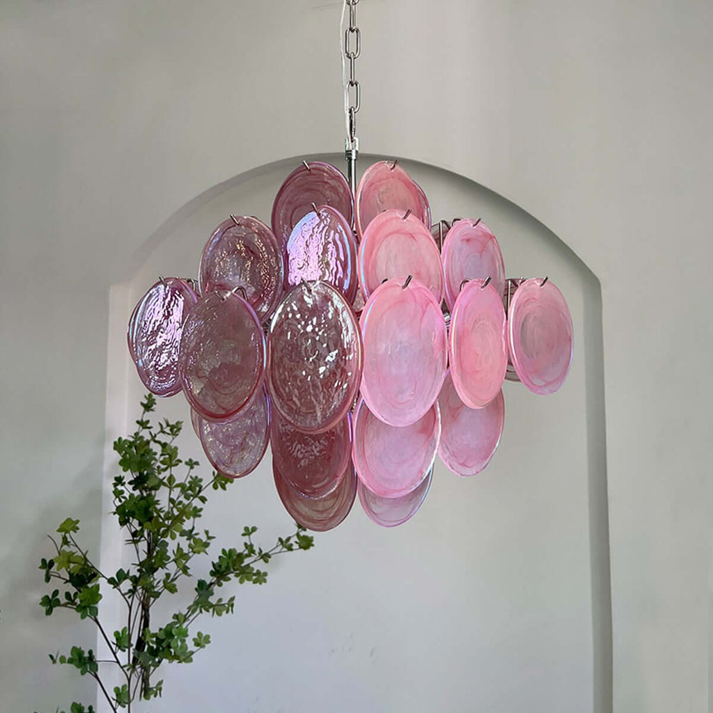 Murano Disk Chandelier 20"