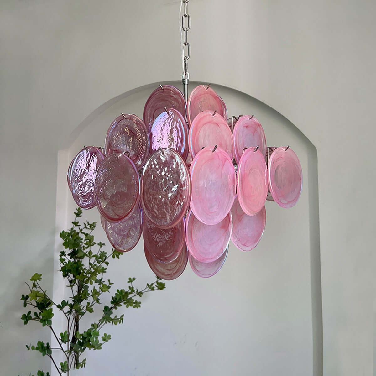 Murano Disk Chandelier 20"