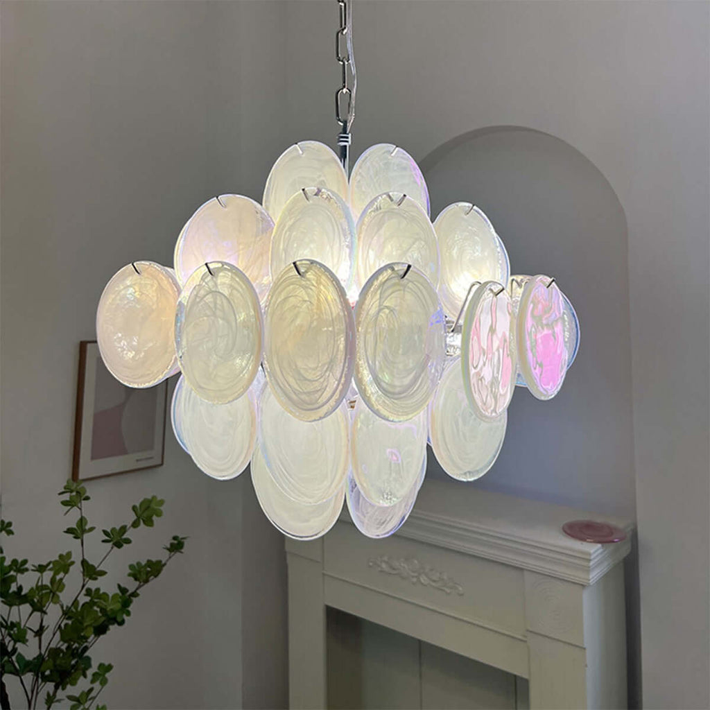 Murano Disk Chandelier 20"