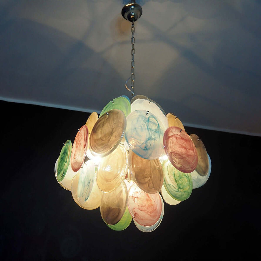 Murano Disk Chandelier 20"