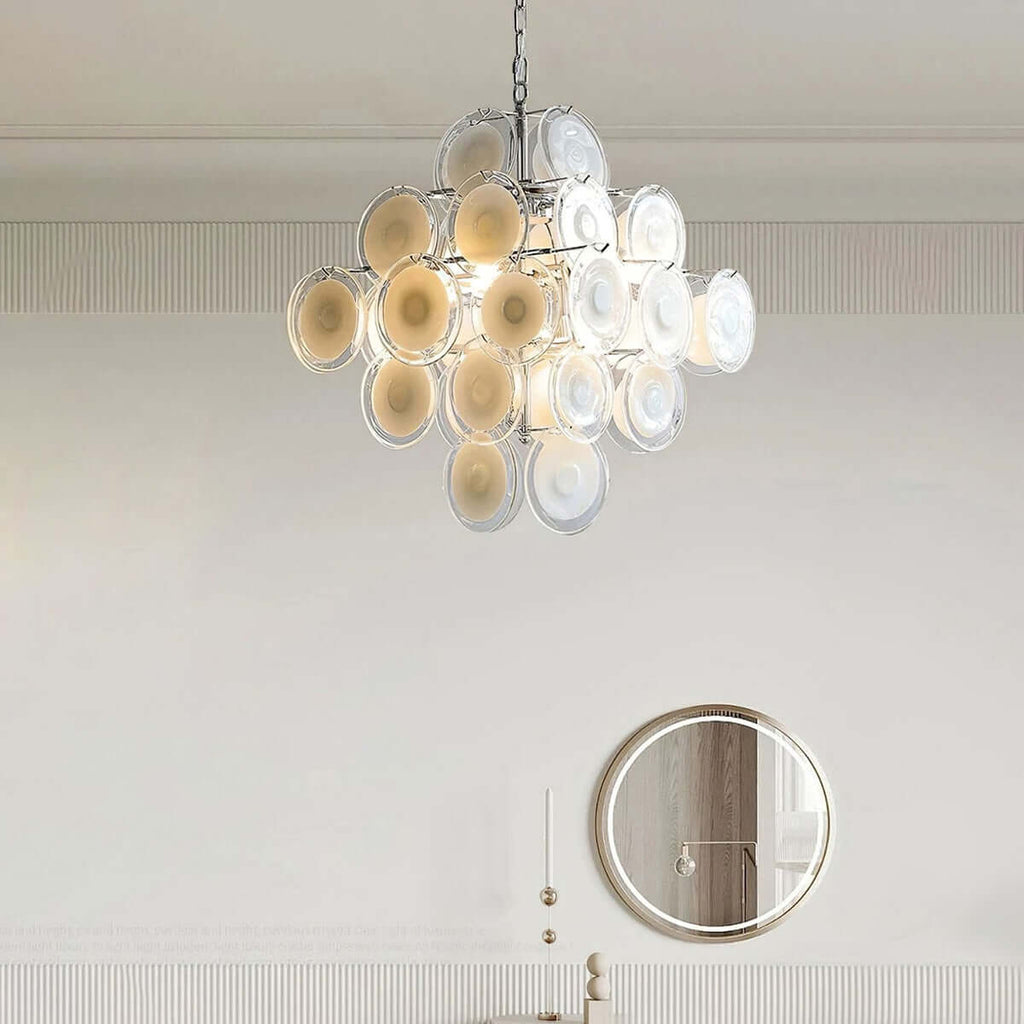 Murano Disk Chandelier 22"