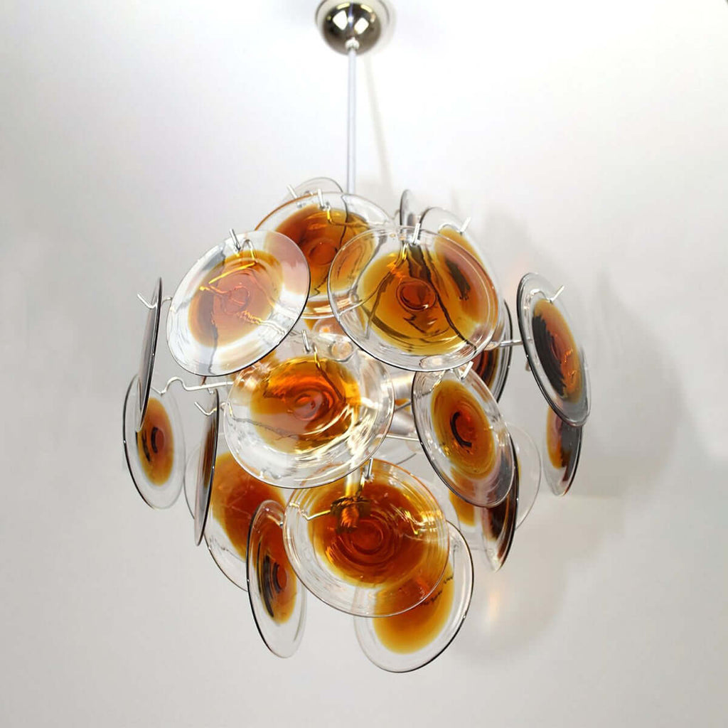 Murano Disk Chandelier 22"