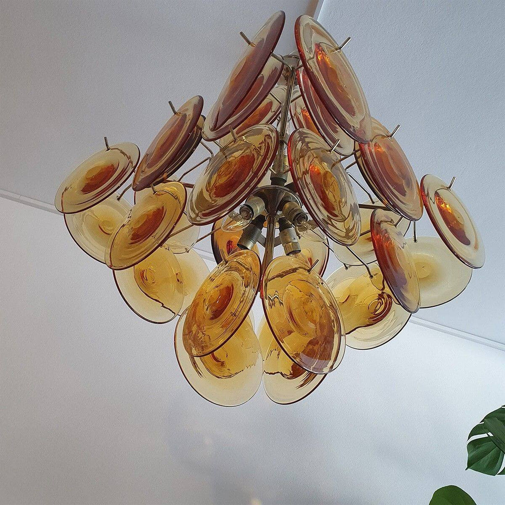 Murano Disk Chandelier 22"