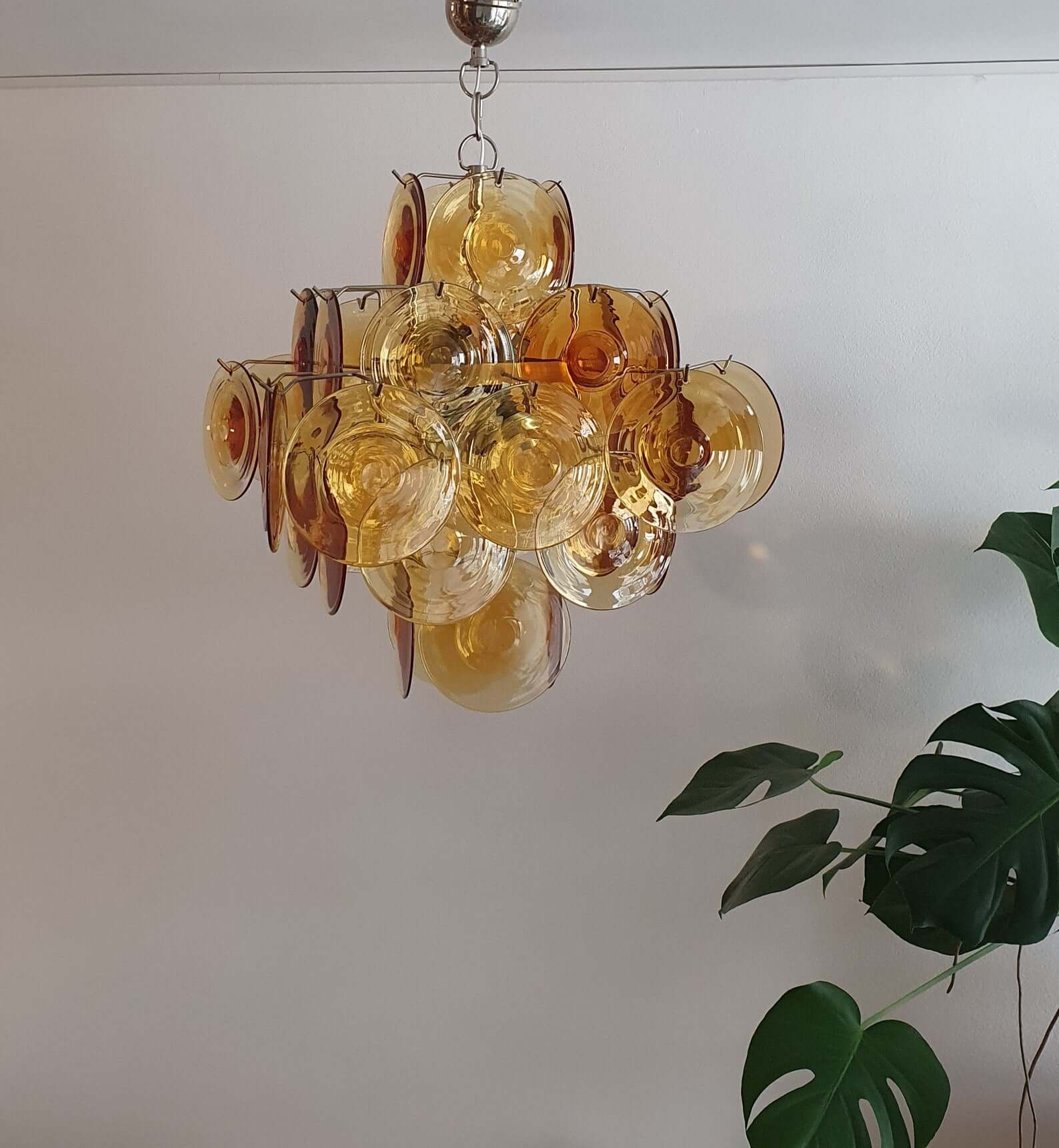Murano Disk Chandelier 22"