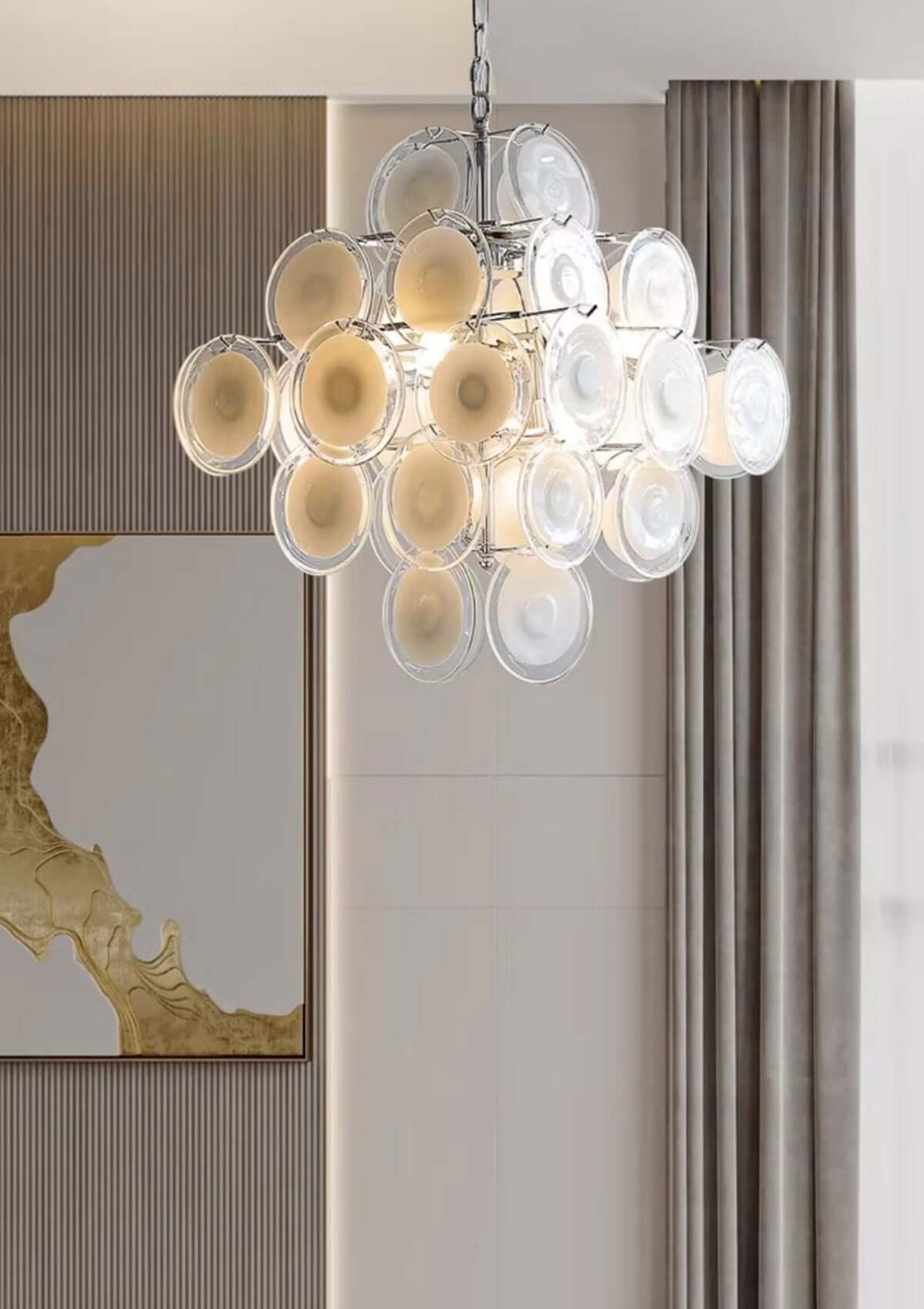 Murano Disk Chandelier 22"