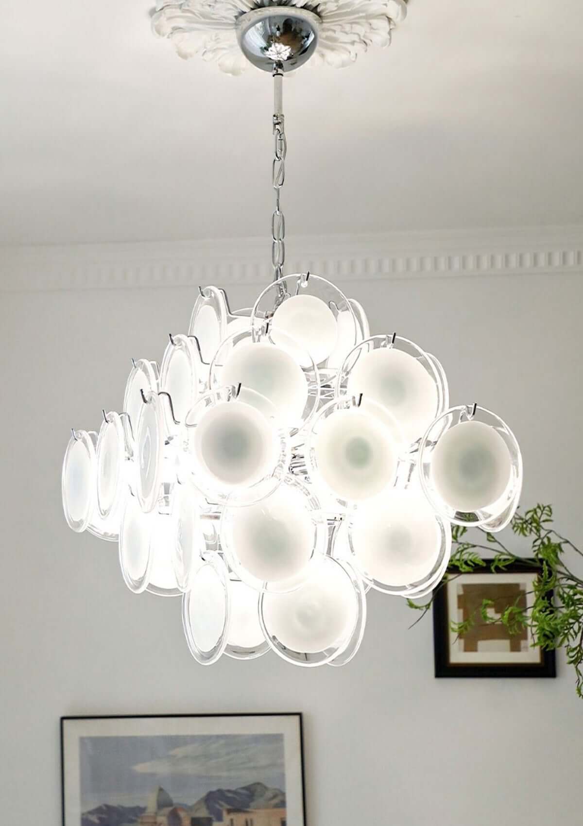 Murano Disk Chandelier 22"