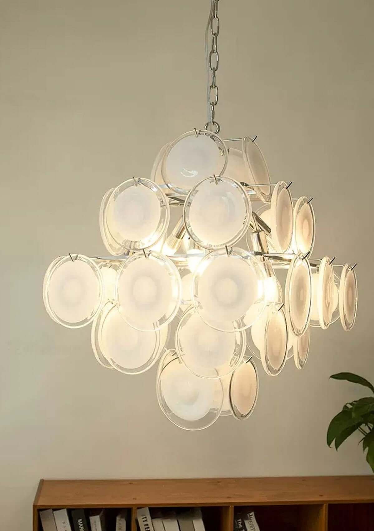 Murano Disk Chandelier 22"