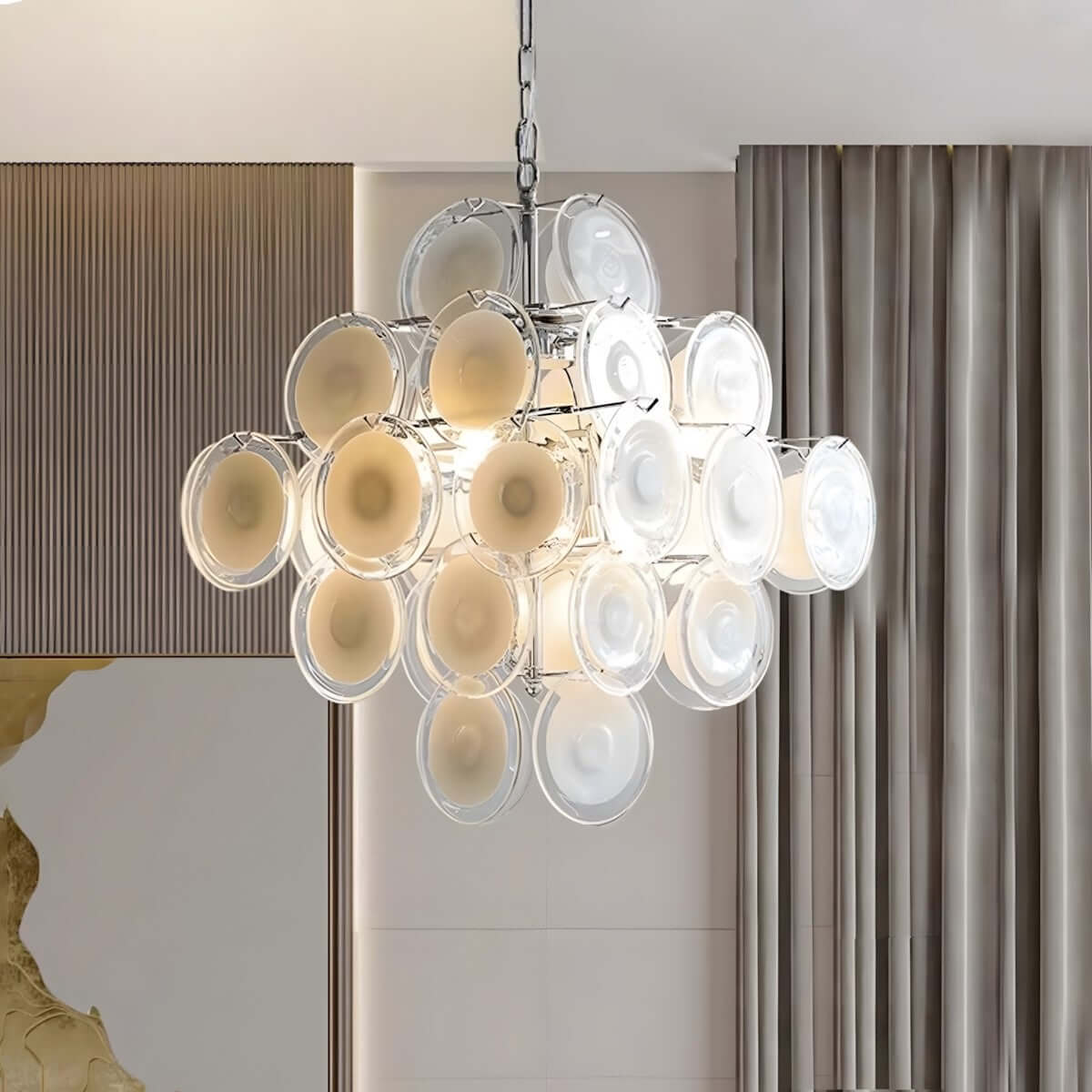 Murano Disk Chandelier 22"