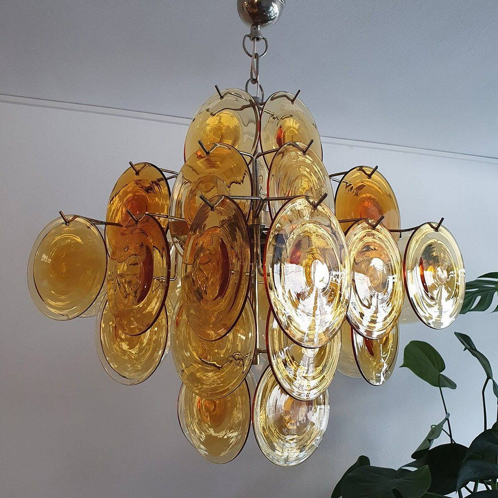 Murano Disk Chandelier 22"