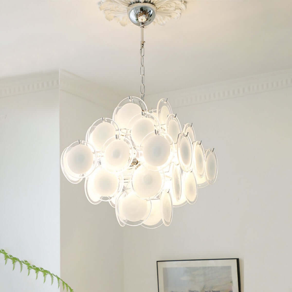 Murano Disk Chandelier 22"