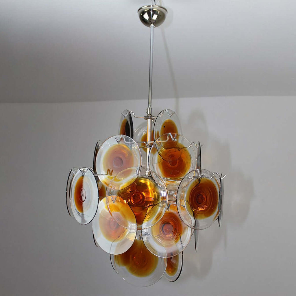 Murano Disk Chandelier 22"
