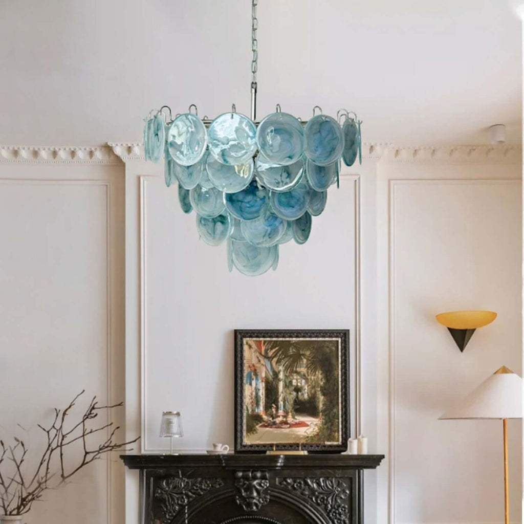 Murano Disk Chandelier 27"