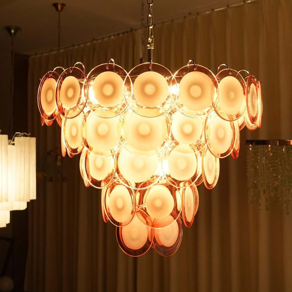 Murano Disk Chandelier 27"