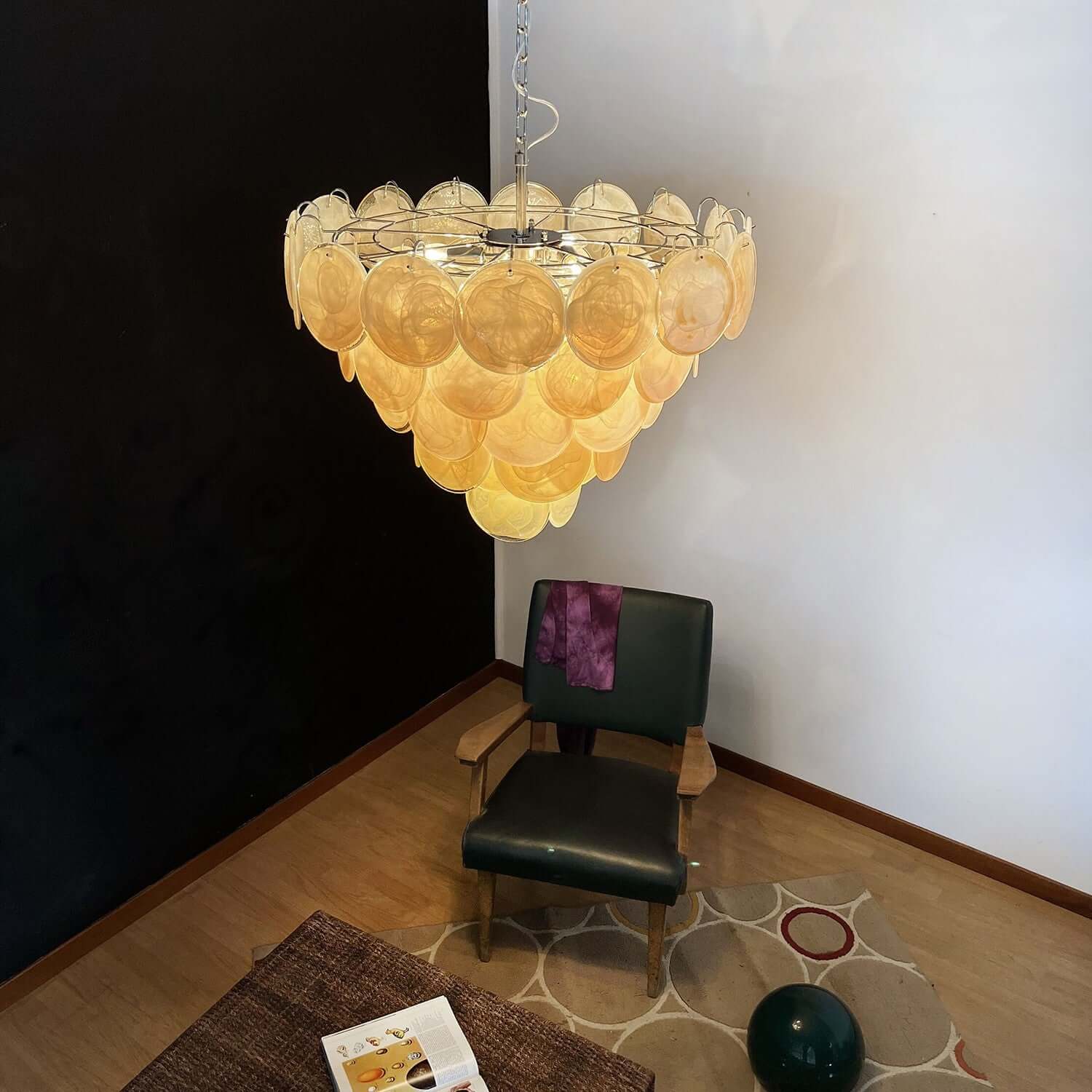 Murano Disk Chandelier 27"
