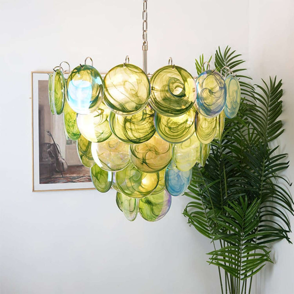 Murano Disk Chandelier 27"