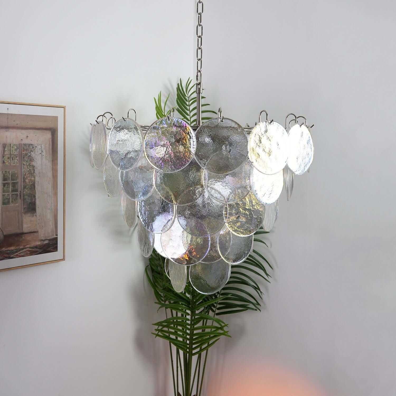 Murano Disk Chandelier 27"