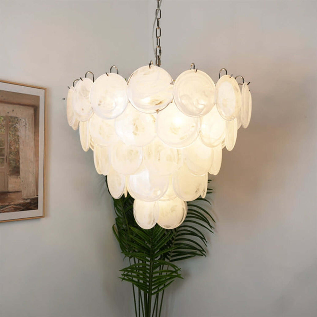 Murano Disk Chandelier 27"
