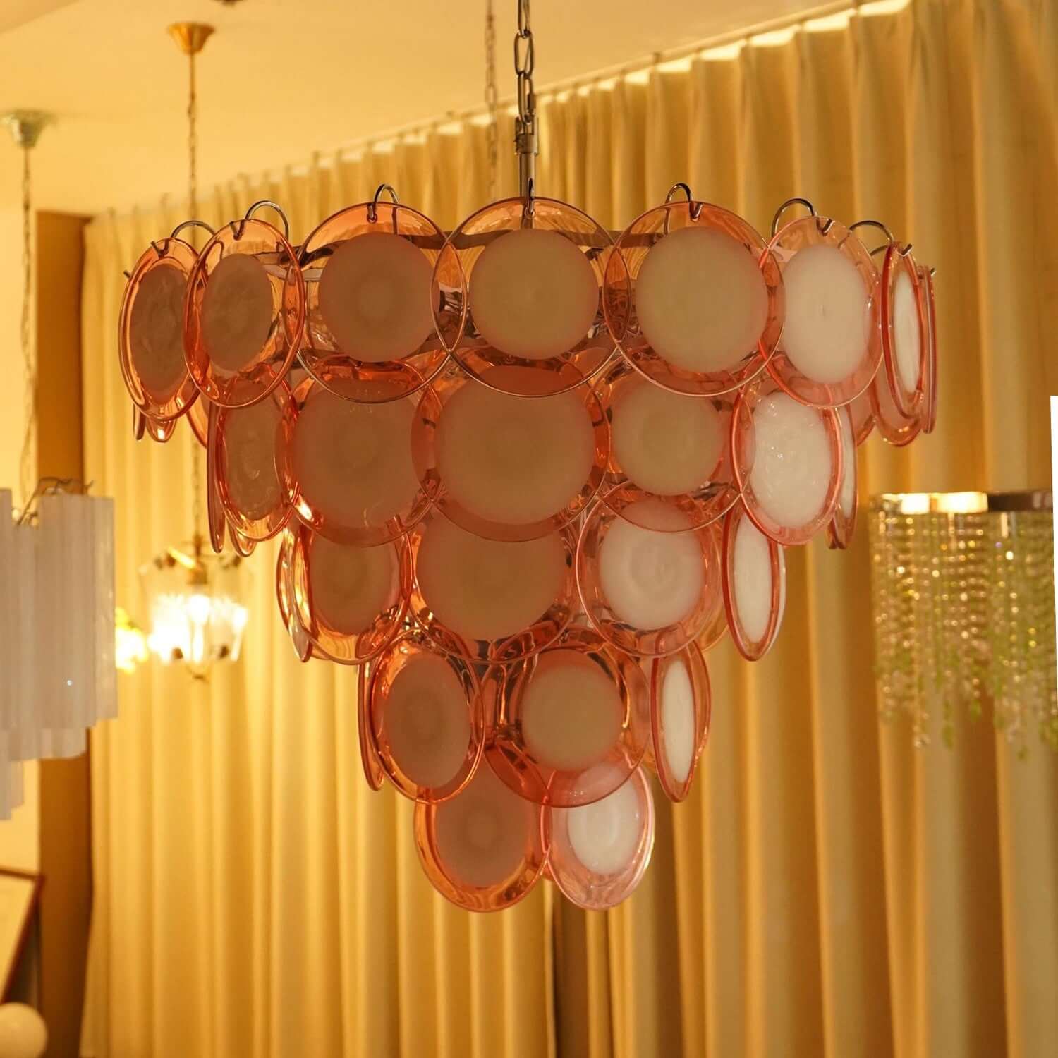 Murano Disk Chandelier 27"