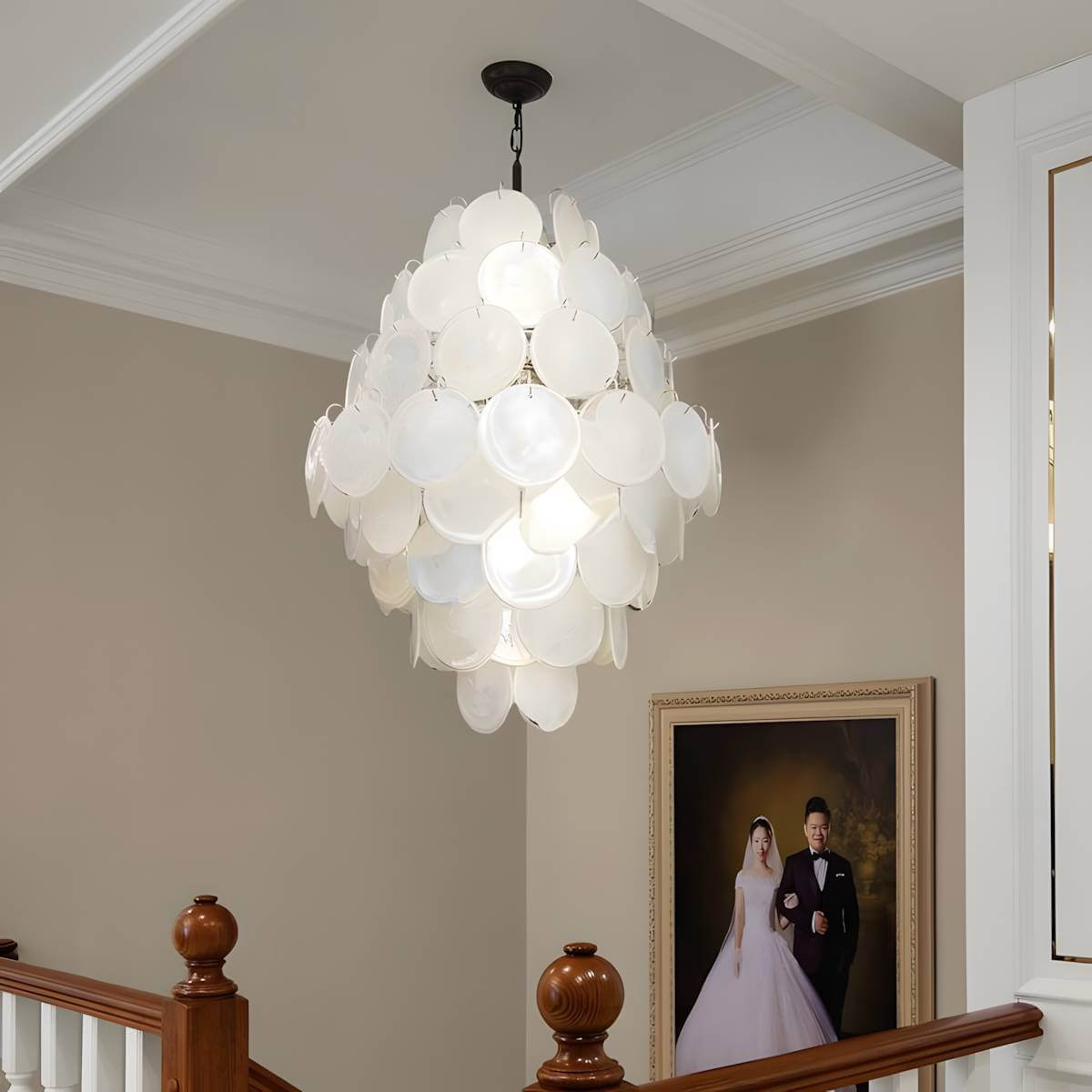 Murano Disk Chandelier 30"