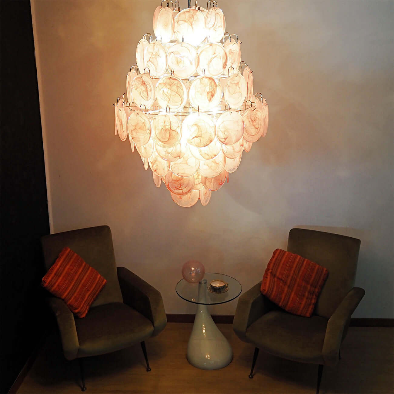 Murano Disk Chandelier 30"