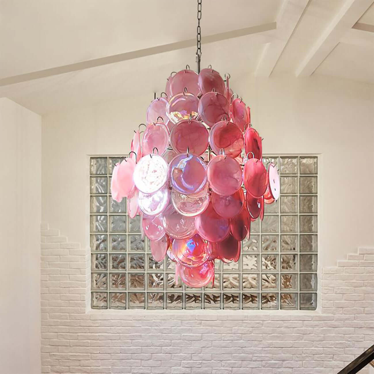 Murano Disk Chandelier 30"
