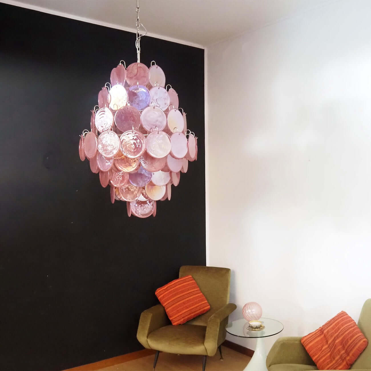 Murano Disk Chandelier 30"