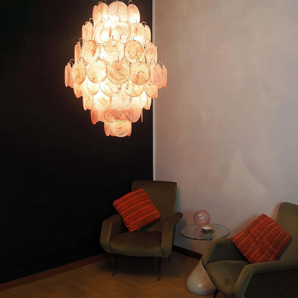 Murano Disk Chandelier 30"
