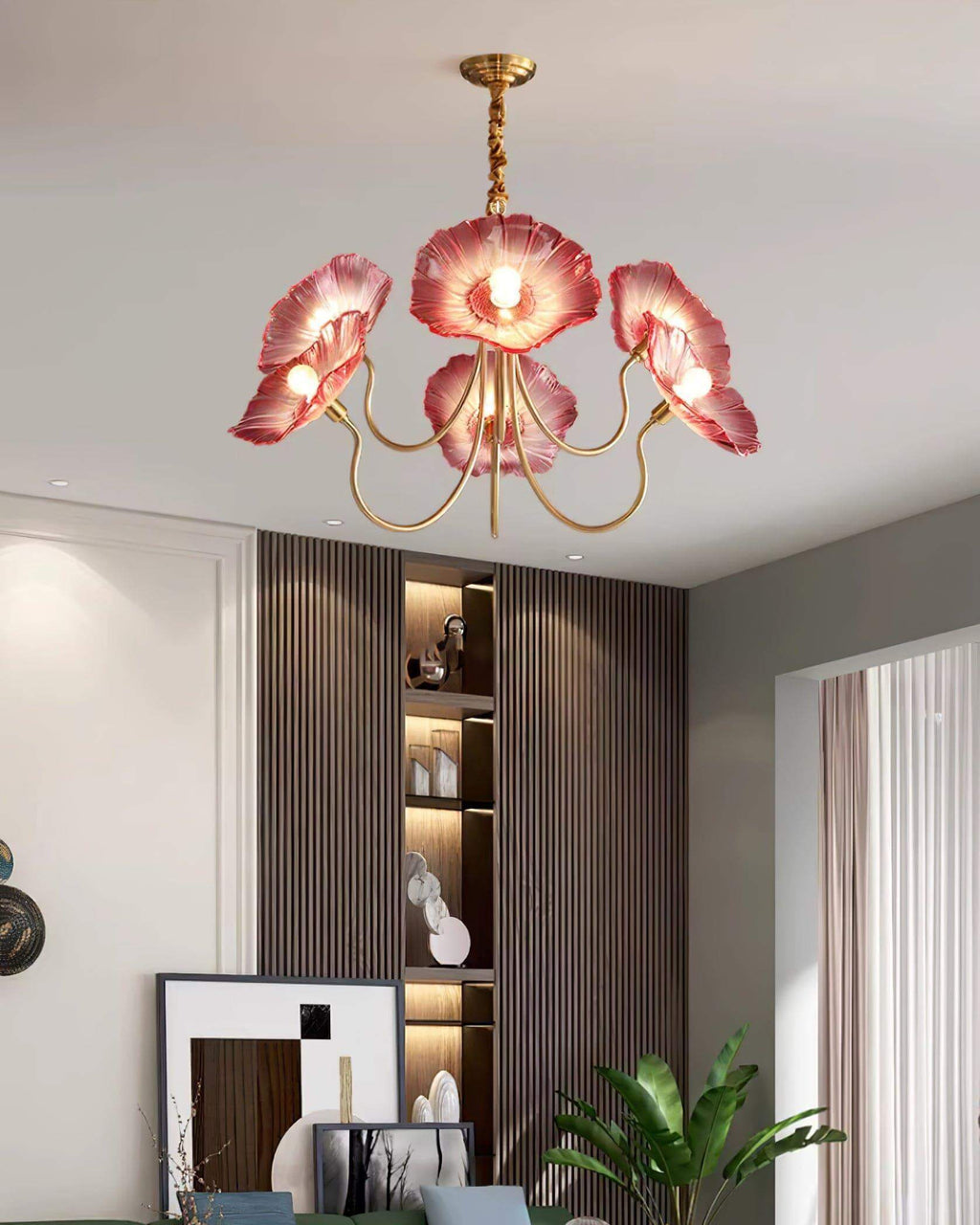 Murano Glass Flowers Chandelier