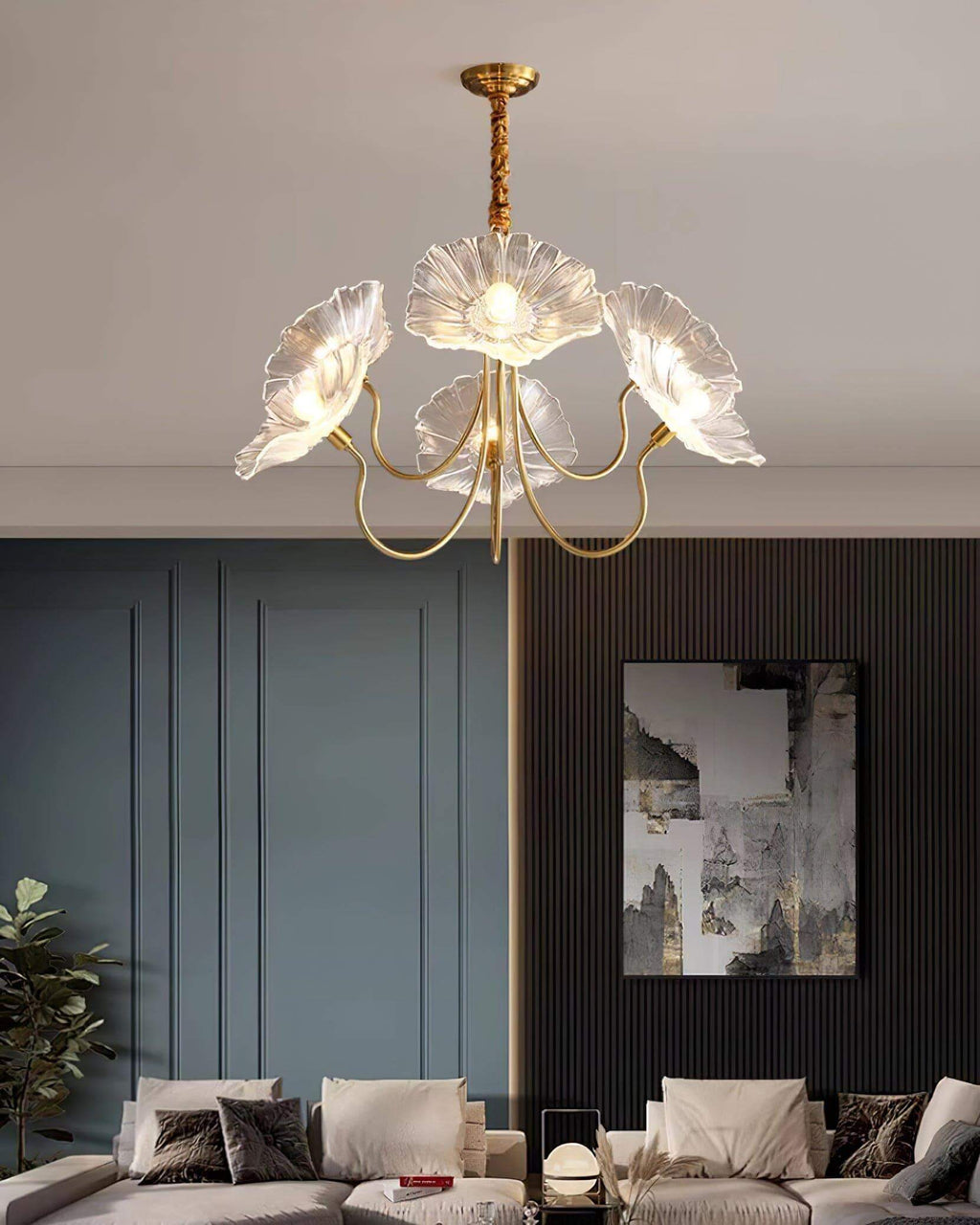 Murano Glass Flowers Chandelier