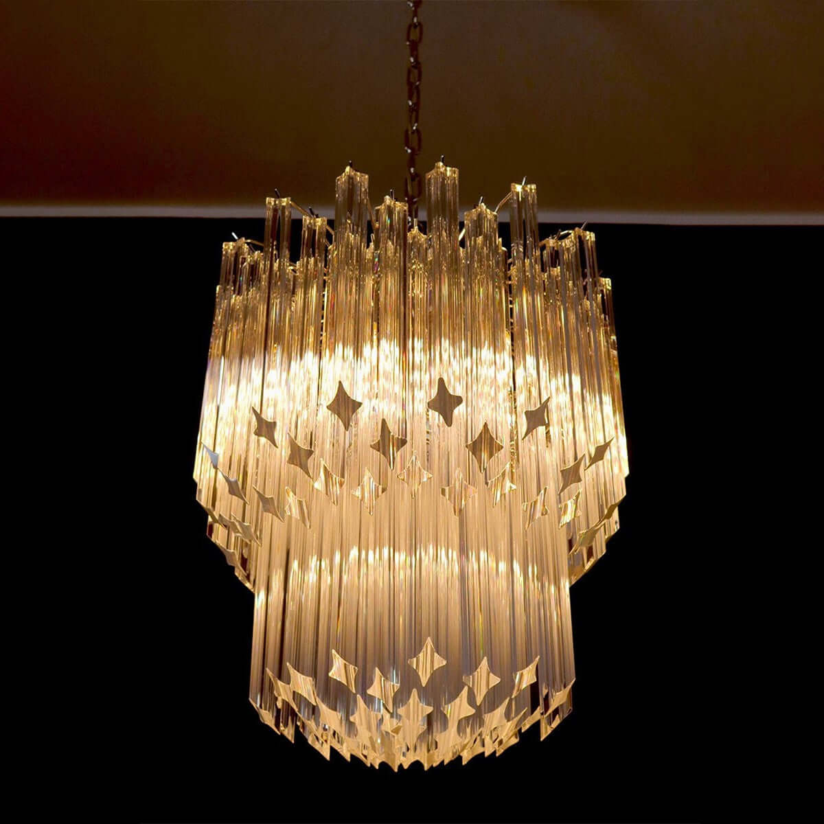 Murano Prisms Chandelier 19"