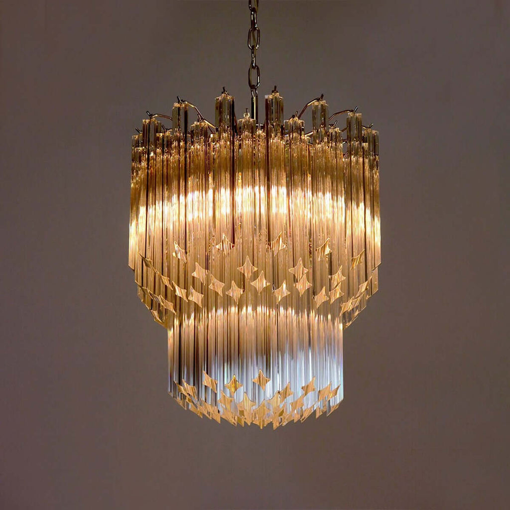Murano Prisms Chandelier 19"