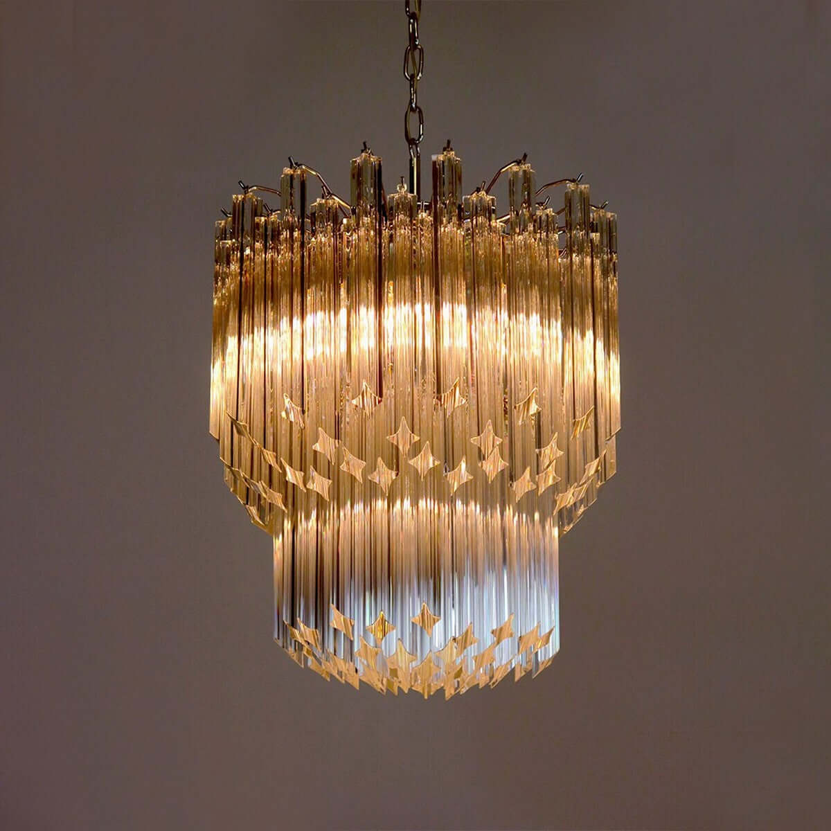 Murano Prisms Chandelier 19"