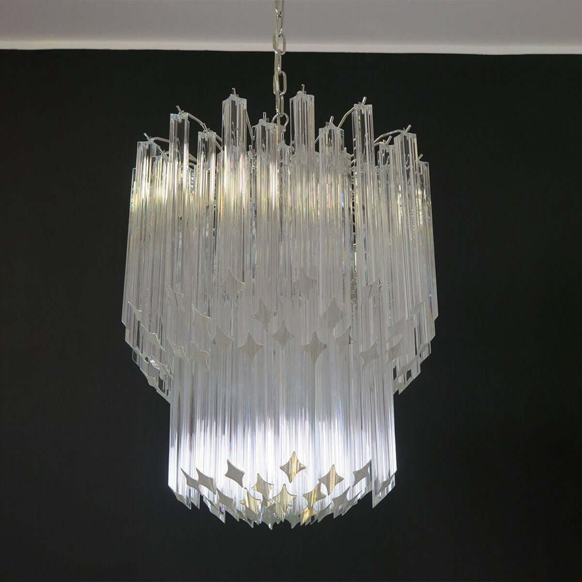 Murano Prisms Chandelier 19"
