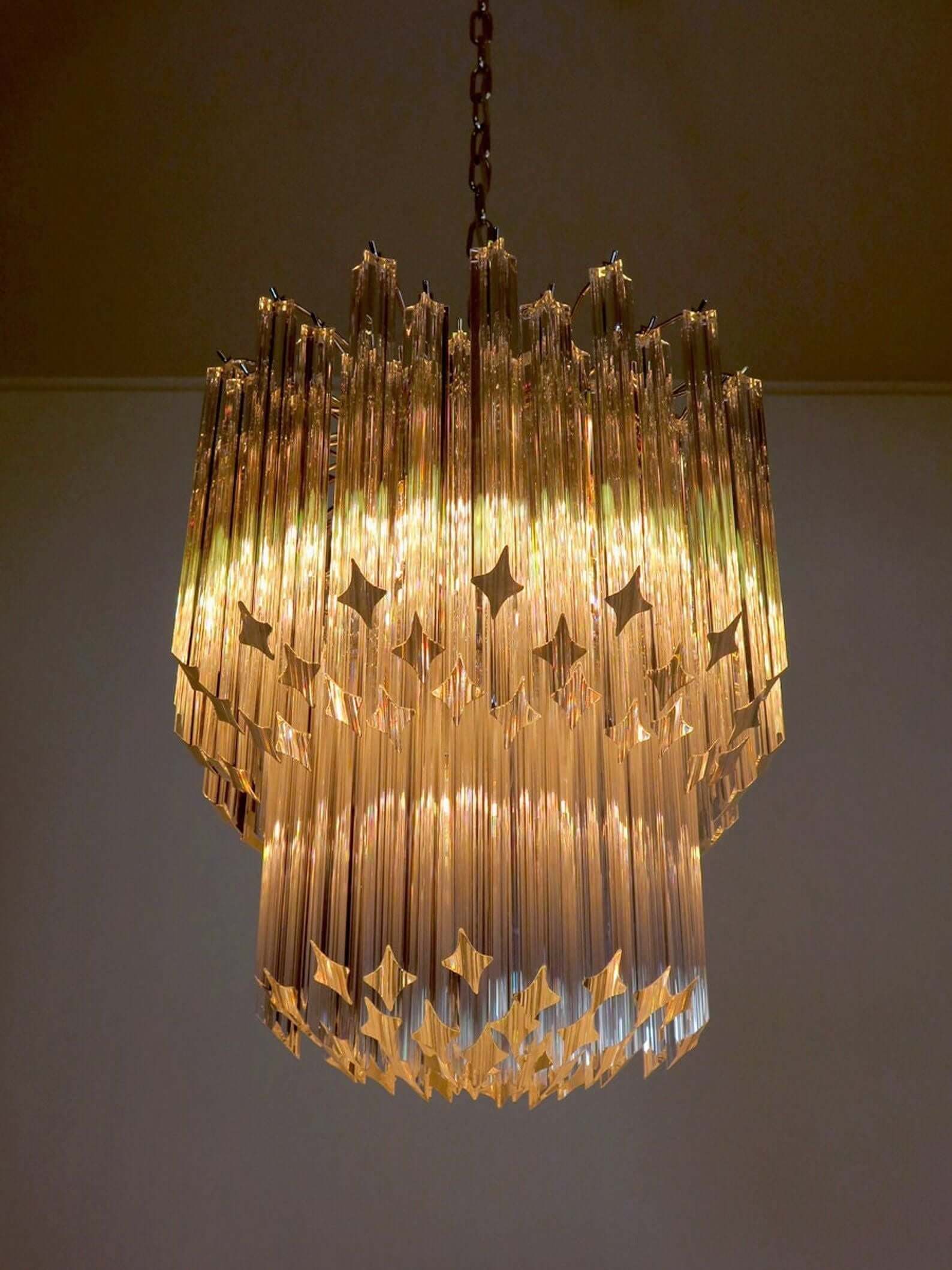 Murano Prisms Chandelier 19"