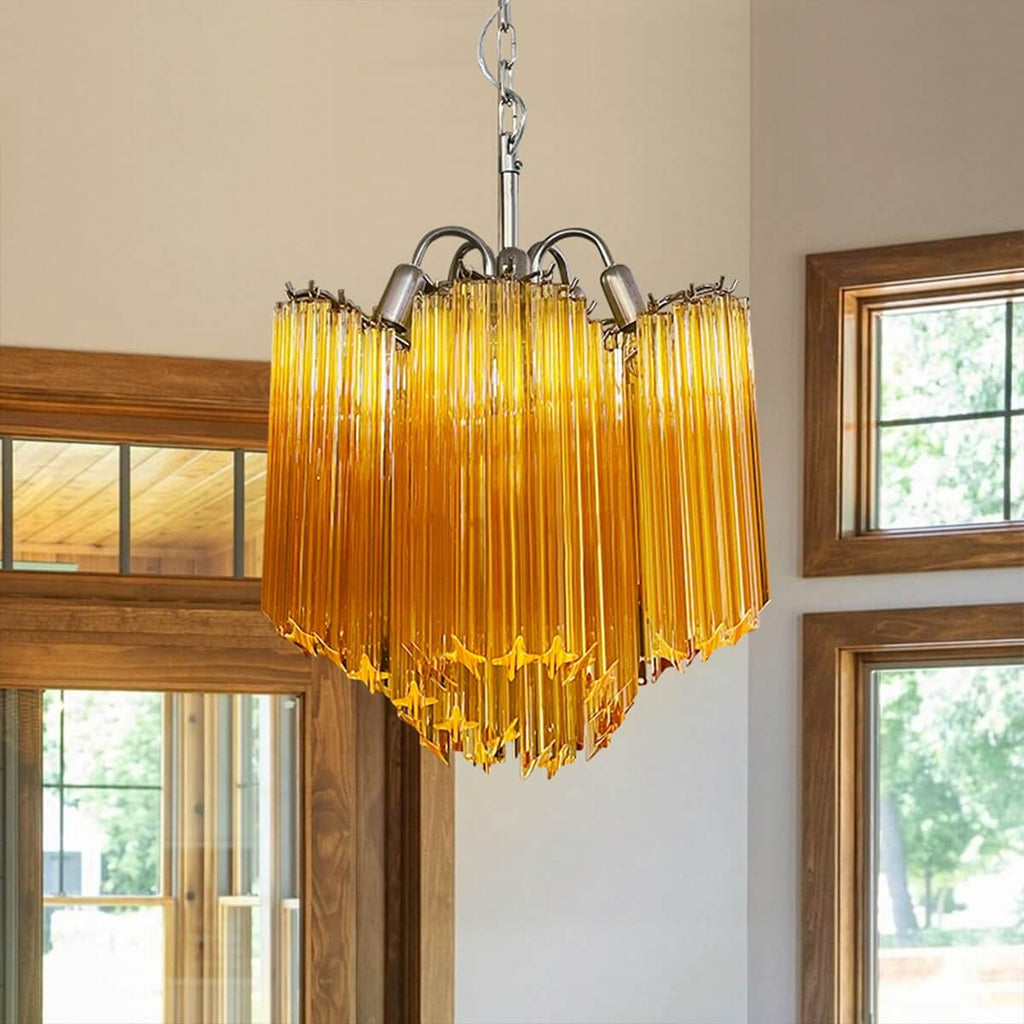 Murano Prisms Flower Chandelier 16"