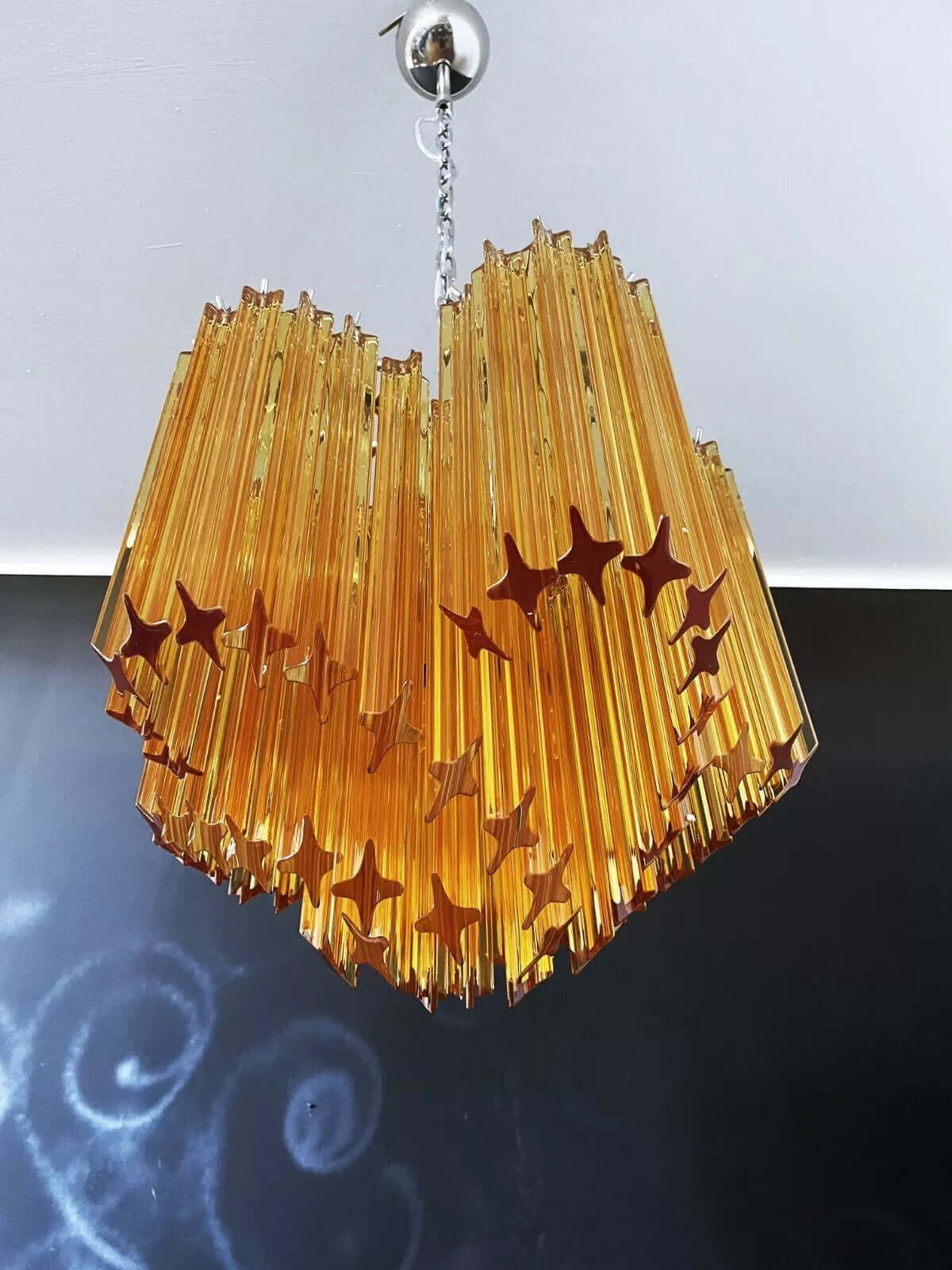 Murano Prisms Flower Chandelier 16"