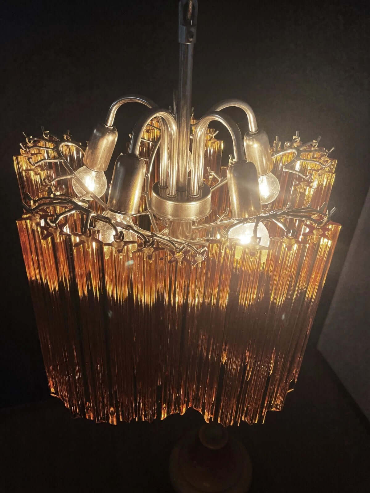 Murano Prisms Flower Chandelier 16"