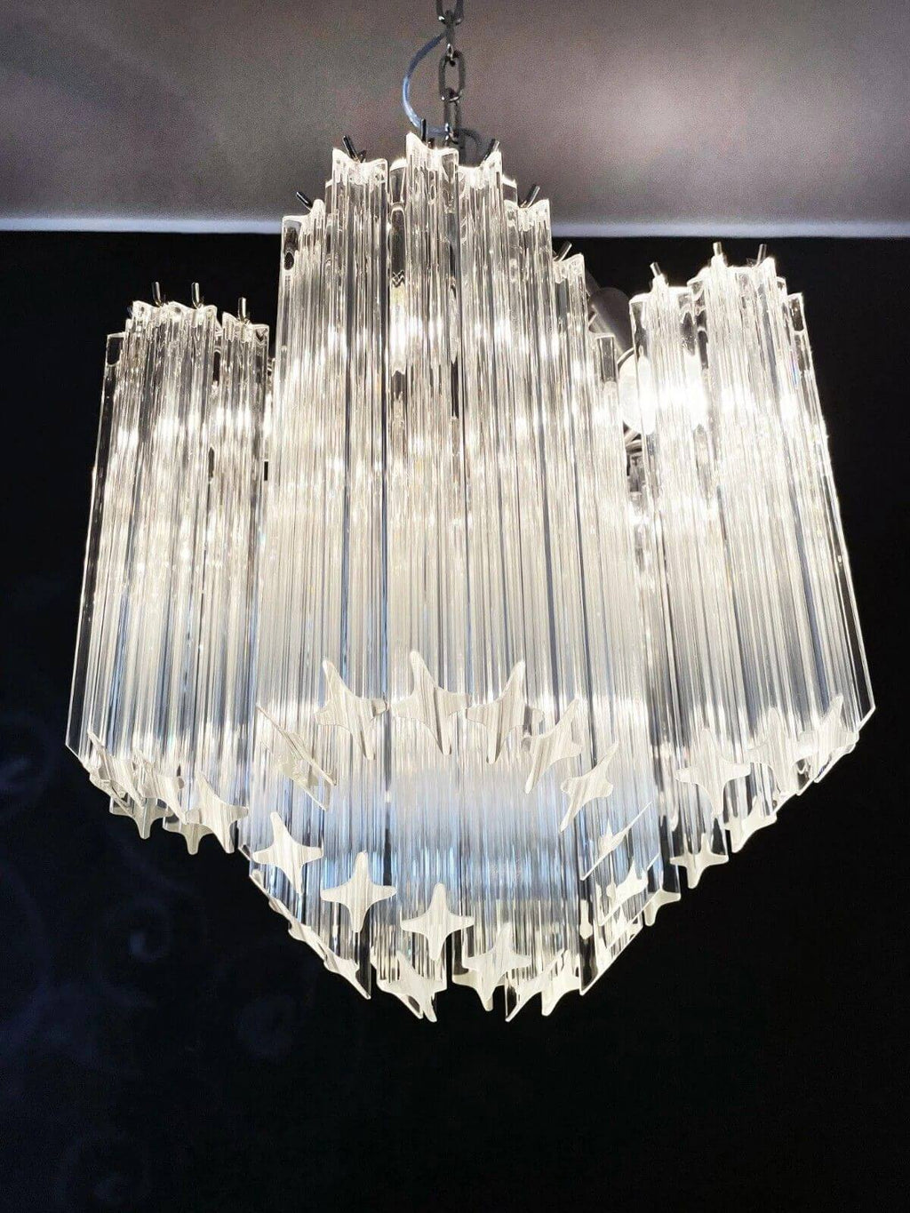 Murano Prisms Flower Chandelier 16"