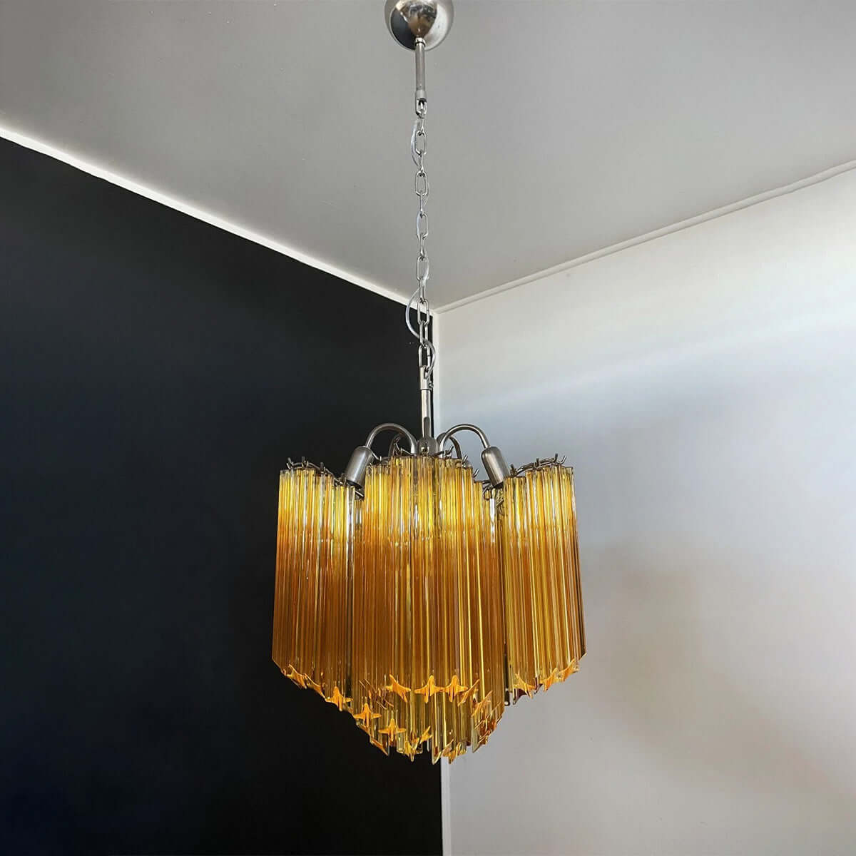 Murano Prisms Flower Chandelier 16"