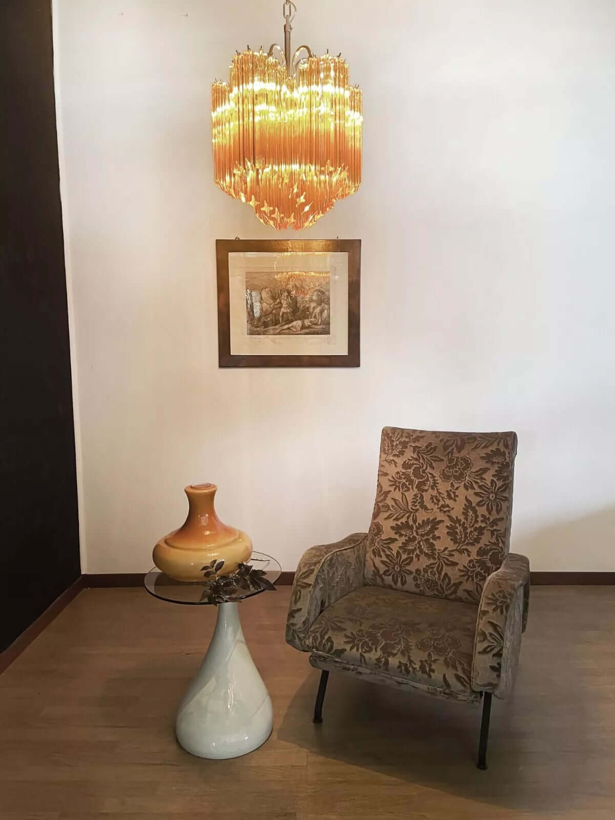 Murano Prisms Flower Chandelier 16"