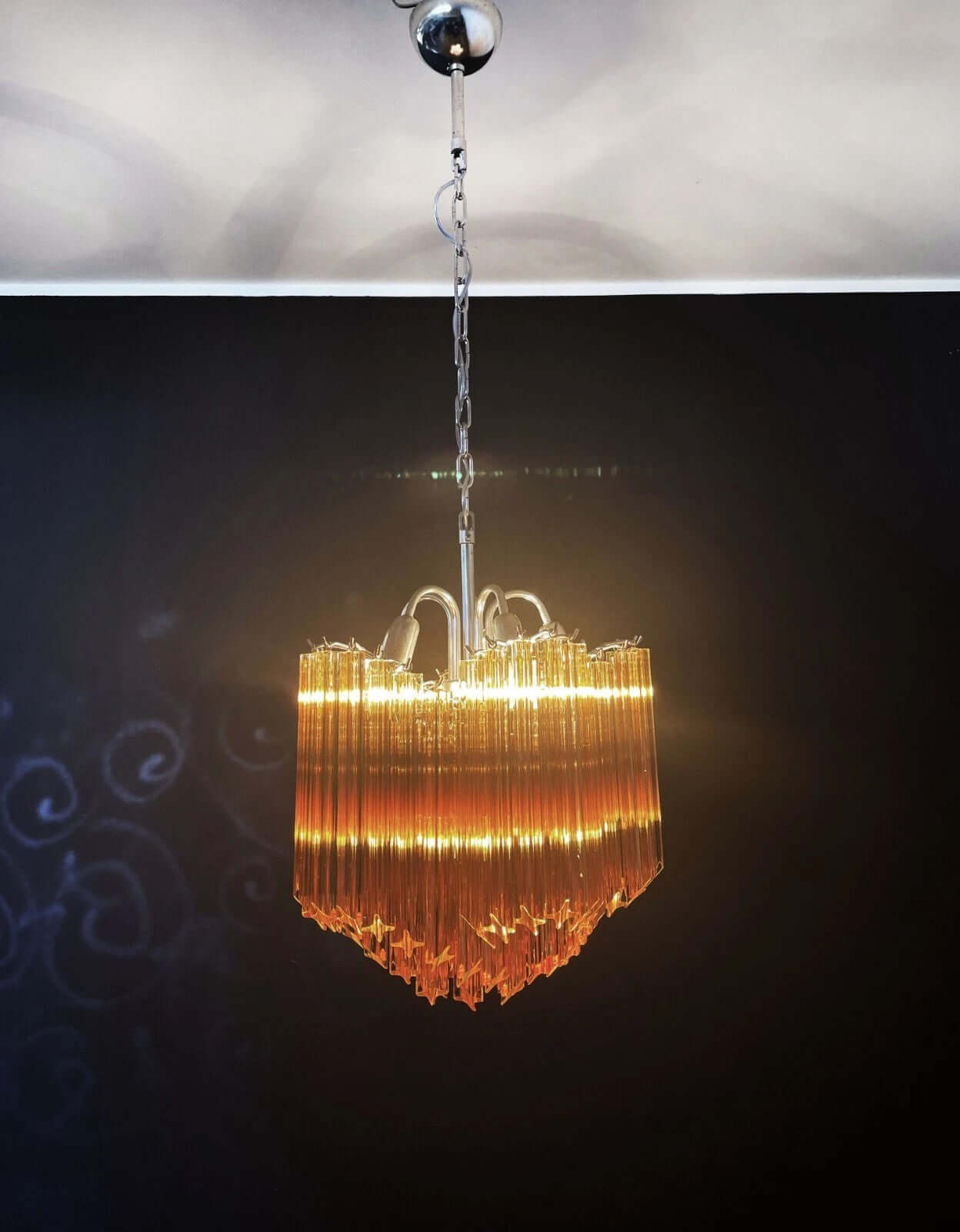 Murano Prisms Flower Chandelier 16"