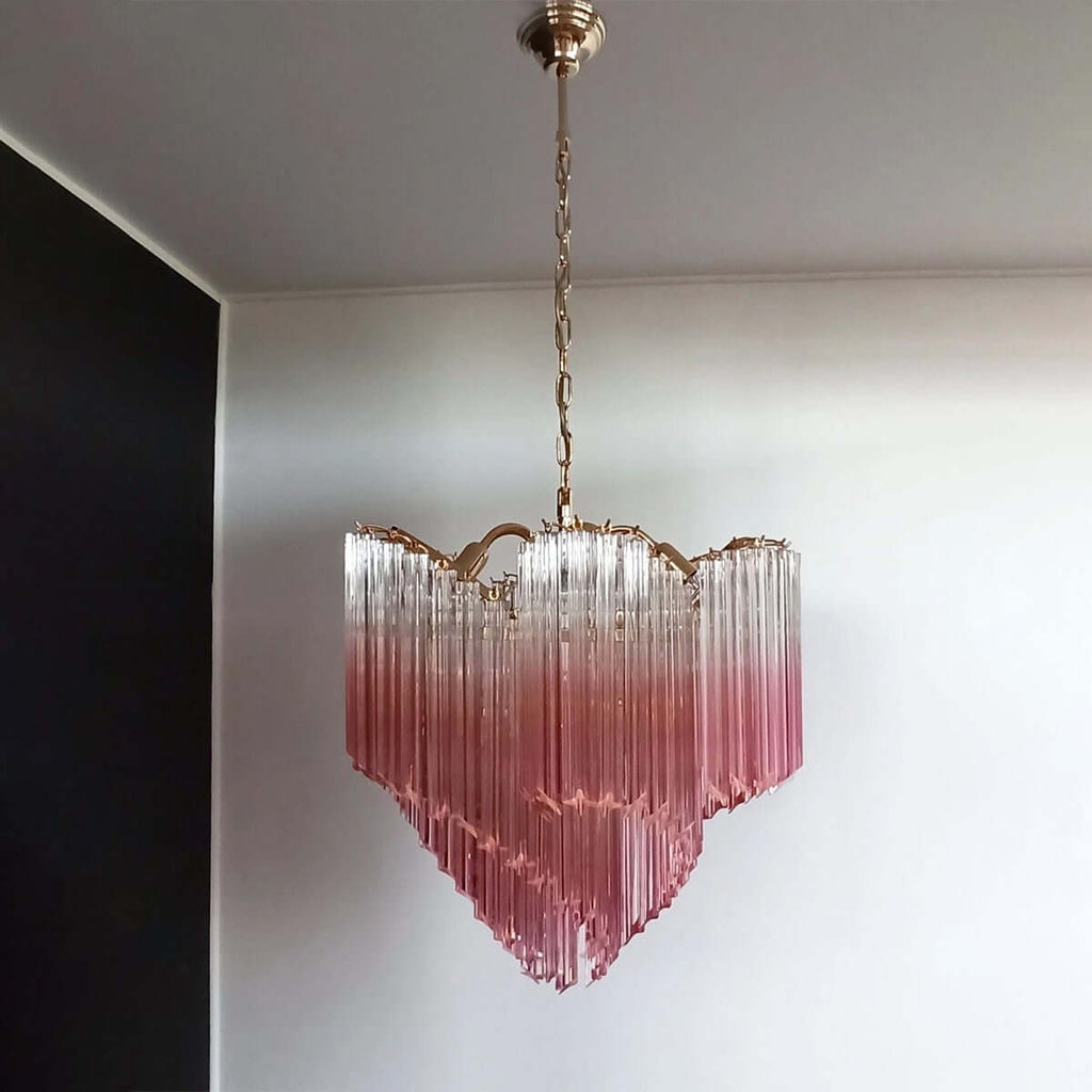 Murano Prisms Flower Chandelier 24"