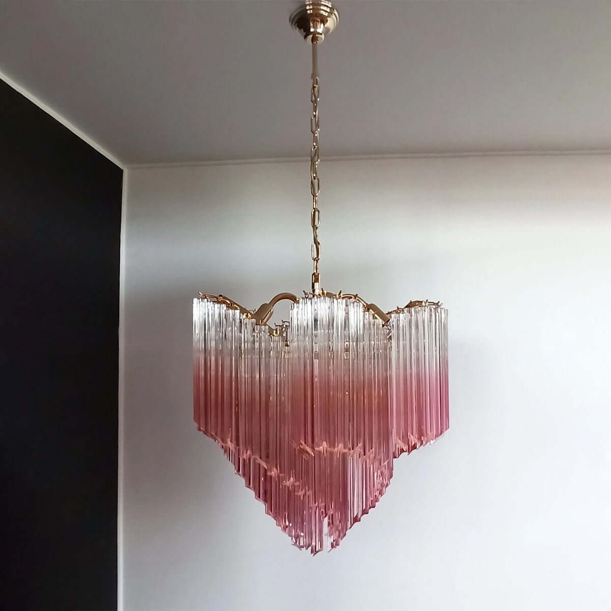Murano Prisms Flower Chandelier 24"