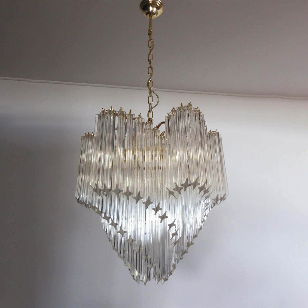Murano Prisms Flower Chandelier 24"